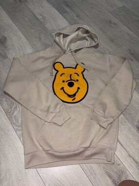 Cream Hoodie with Yellow Winnie-the-Pooh Face